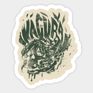 Skull girl (moss skull) Sticker